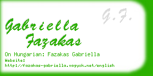 gabriella fazakas business card